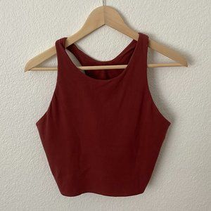 Athleta Conscious Crop Maroon XL